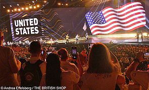 Einzug des US-amerikanischen Teams