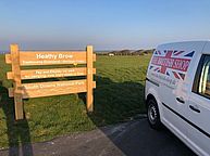 THE BRITISH SHOP unterwegs in East Sussex: Parkplatz für den Caddy