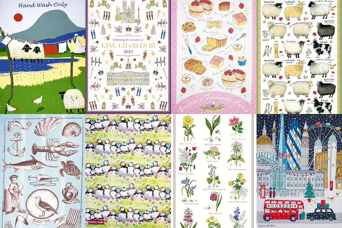 Geschirrtücher in unterschiedlichen Dessins