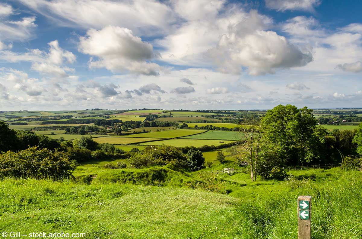 Landschaftsaufnahme in den Lincolnshire Wolds Landschaftsaufnahme in den Lincolnshire Wolds