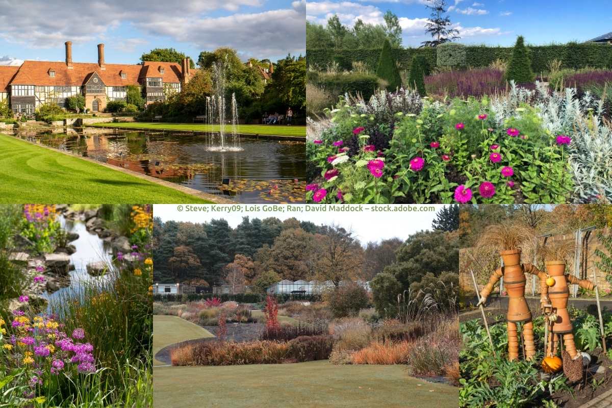 Ansichten von fünf RHS-Gärten