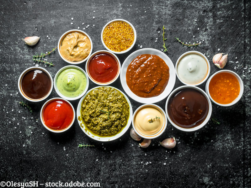 Braune Sauce, rote Sauce, grüne Sauce, weiße Sauce: Die Briten lieben „condiments“